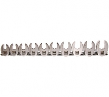 Juego 10 piezas llaves boca hexagonal abierta (crowfoot) 3/8, 10-19 mm (Art. 1756)